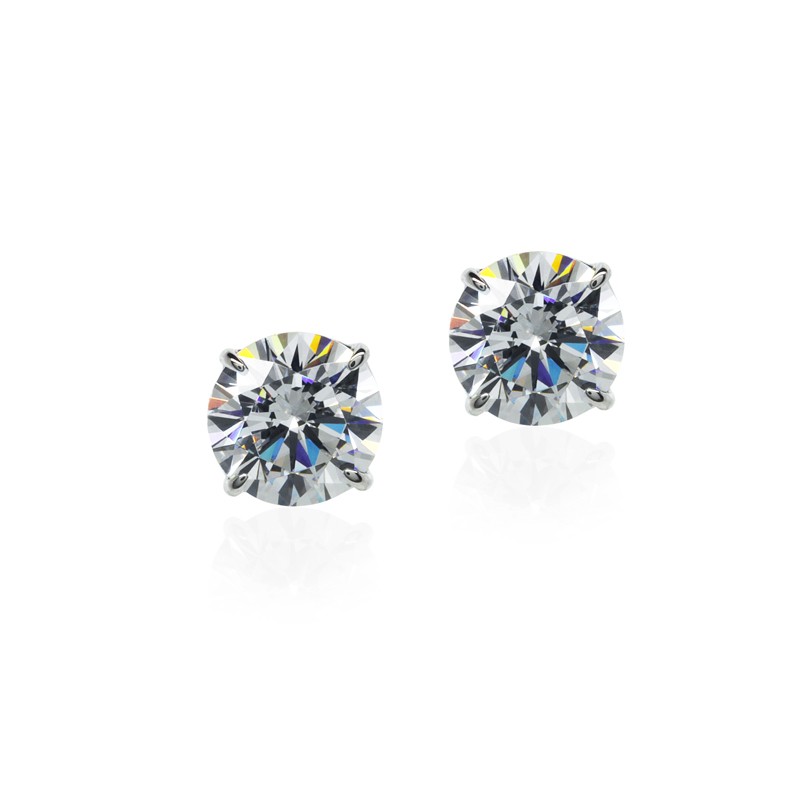 Carat* London Basics 9ct White Gold Eternal Cubic Zirconia Stud Earrings 20107-14