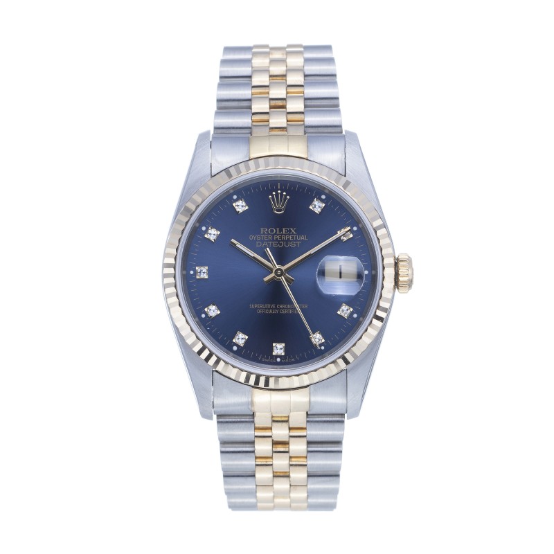 Pre-Owned Gents Rolex Datejust 36mm Diamond Dial Watch 16233