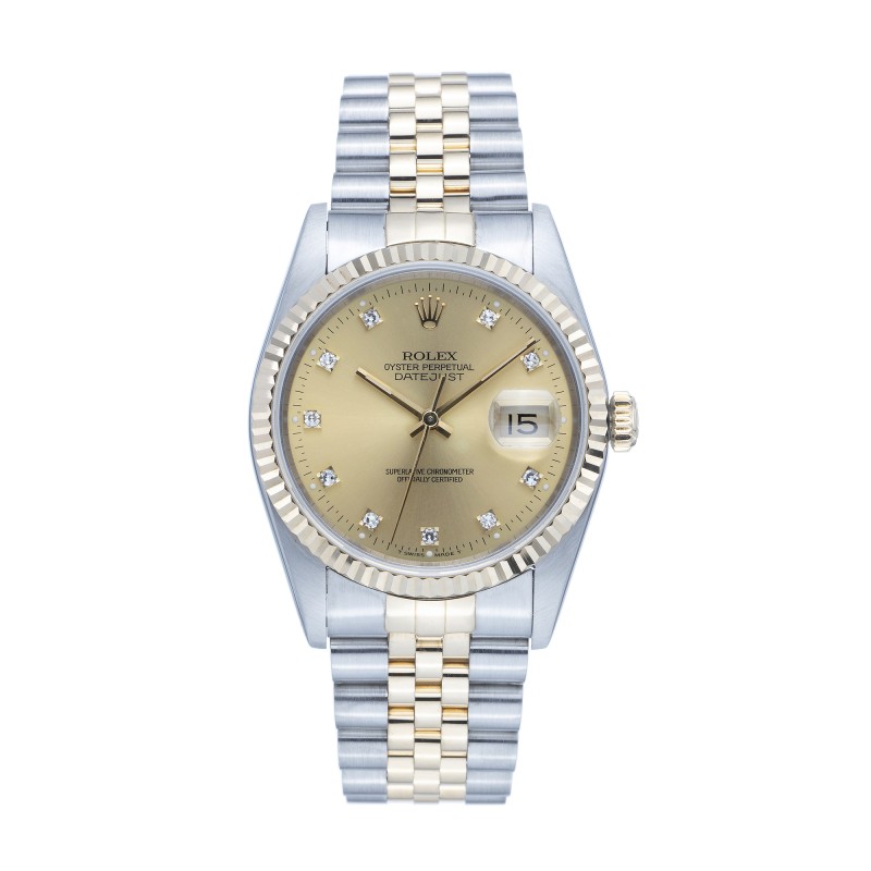 Pre-Owned Rolex Gents Datejust 36mm Diamond Watch 16233