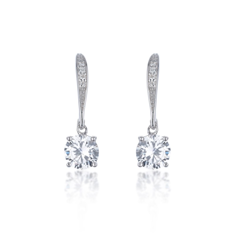 Silver Cubic Zirconia Drop Earrings