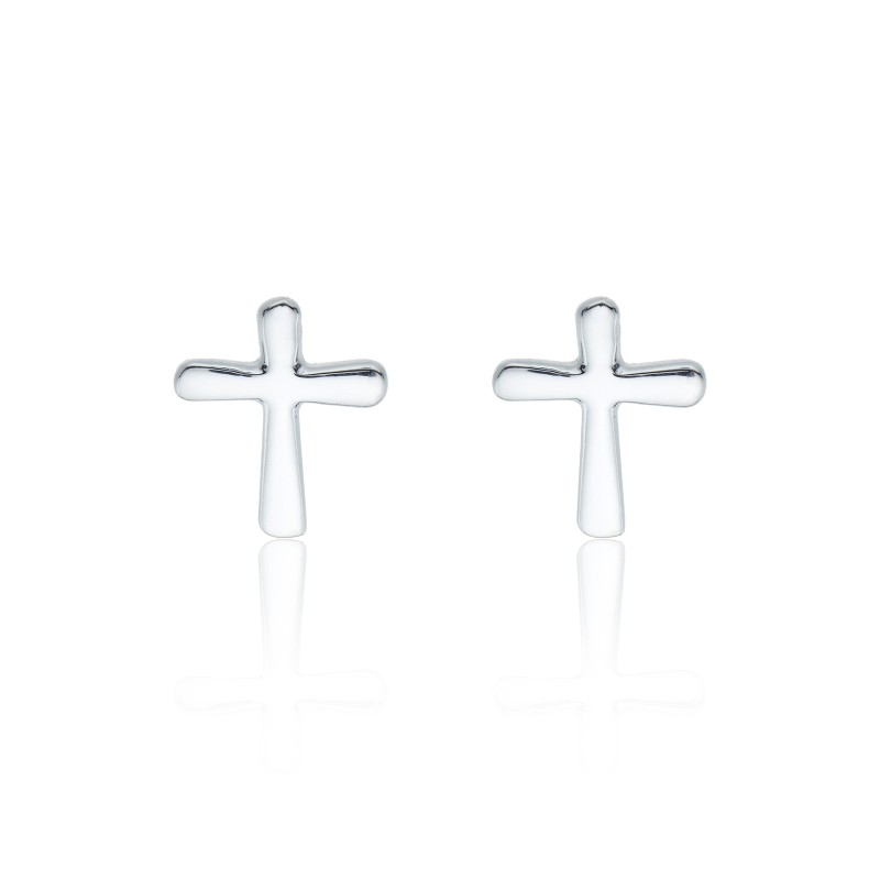 Sterling Silver Cross Earrings