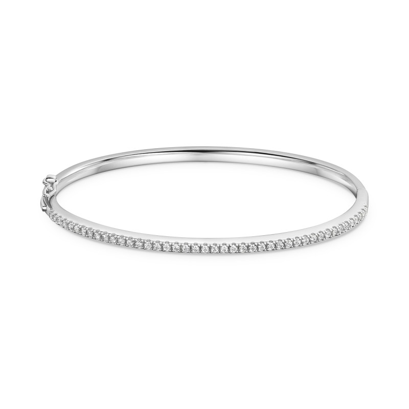 Silver Cubic Zirconia Bangle