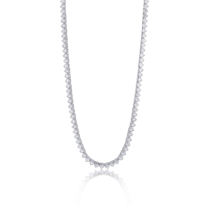 Silver Cubic Zirconia Tennis Necklace