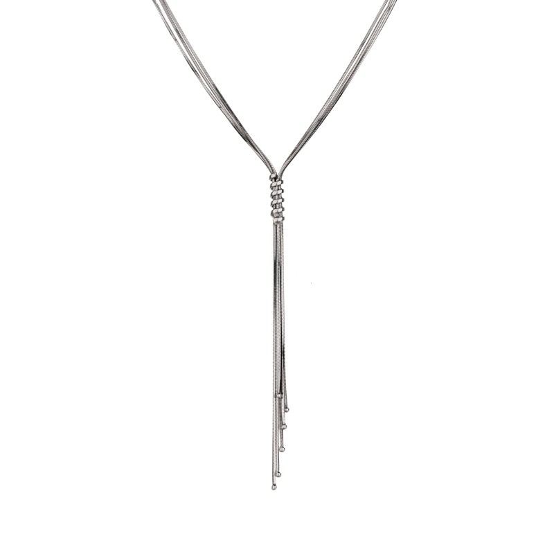 Silver Multi Tassle Necklet