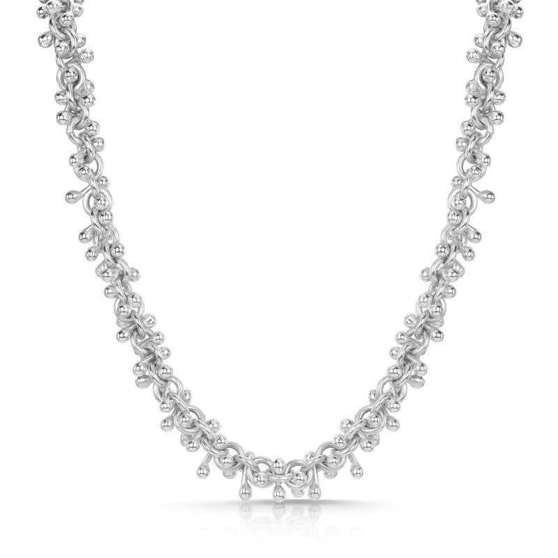 Silver Textured Necklet