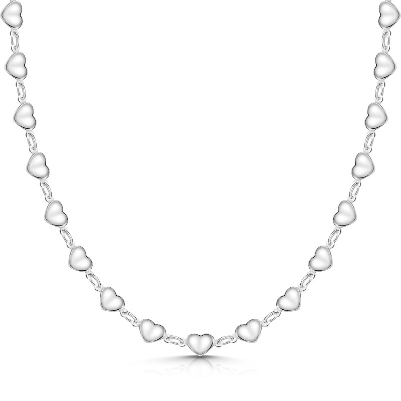 Silver Multi Heart Necklet
