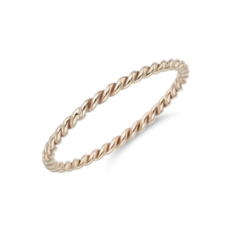Yellow Gold Plated Rope Ring