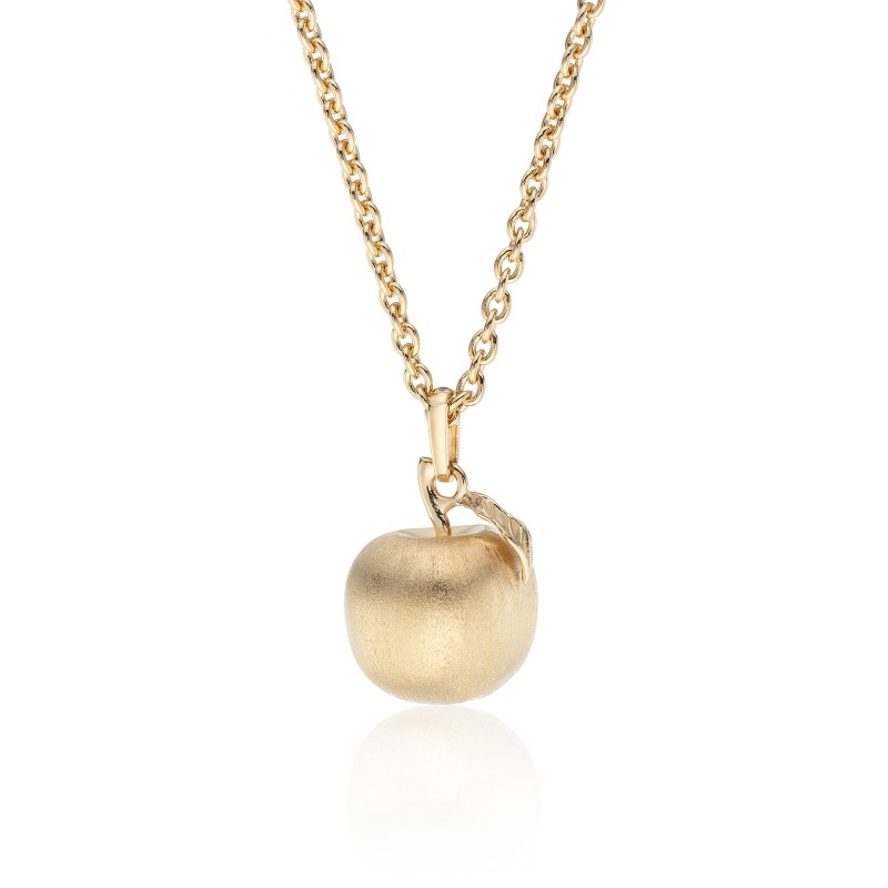 Yellow Gold Plated Apple Pendant