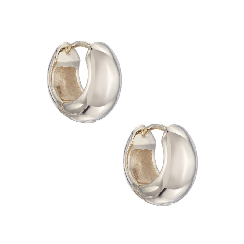 Yellow Gold Plated Thick Huggy Hoop Earrings