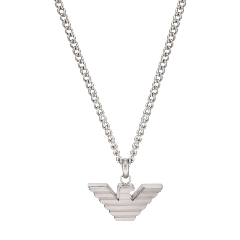 Emporio Armani Stainless Steel Logo Mens Necklace EGS2916040