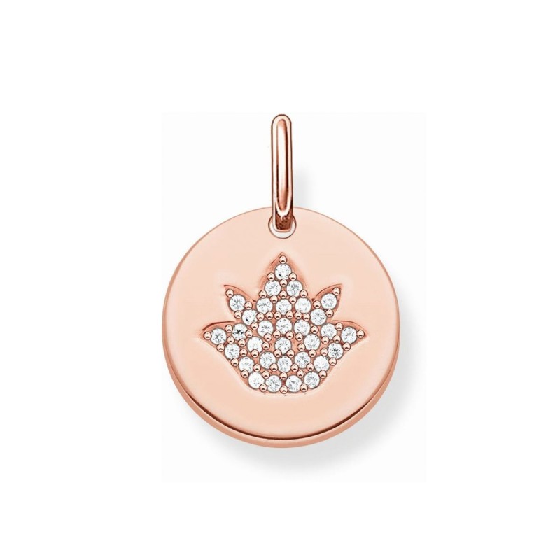 Thomas Sabo Rose Gold Lotus Circle Pendant LBPE0006-416-14