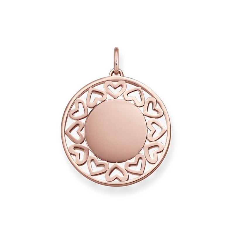 Thomas Sabo Rose Gold Heart Circle Pendant LBPE0013-415-40