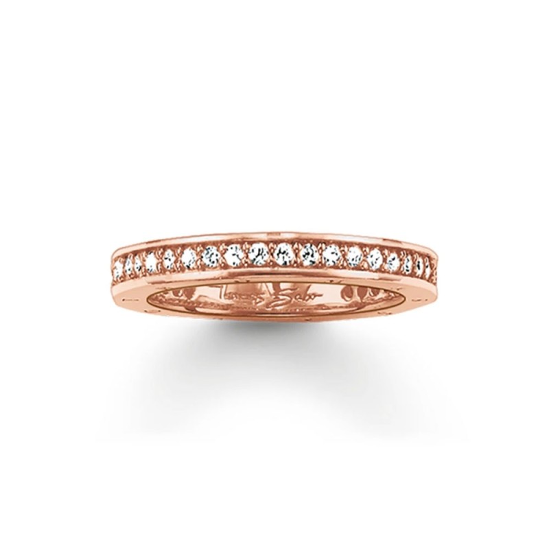 Thomas Sabo Rose Gold Cubic Zirconia Eternity Ring TR1700-416-14