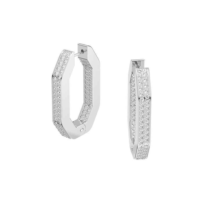 Swarovski Dextera Octagonal Pav&eacute; Hoop Earrings 5618308