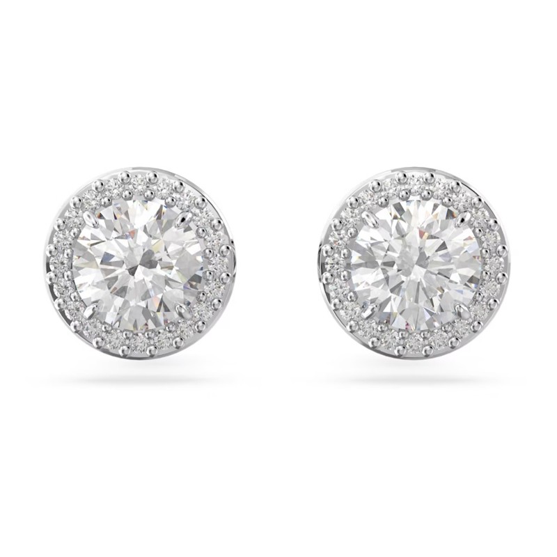 Swarovski Constella Silver Round Pav&eacute; Stud Earrings 5636269
