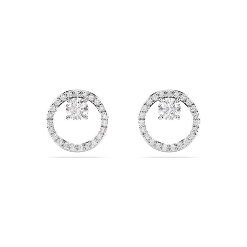 Swarovski Constella Rhodium Plated Stud Earrings 5692262