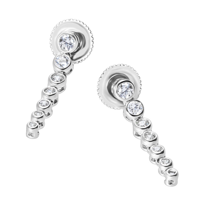 CARAT* Baby Quentin White Gold Plated Drop Ladies Earrings CE925W-QUEN-BABY