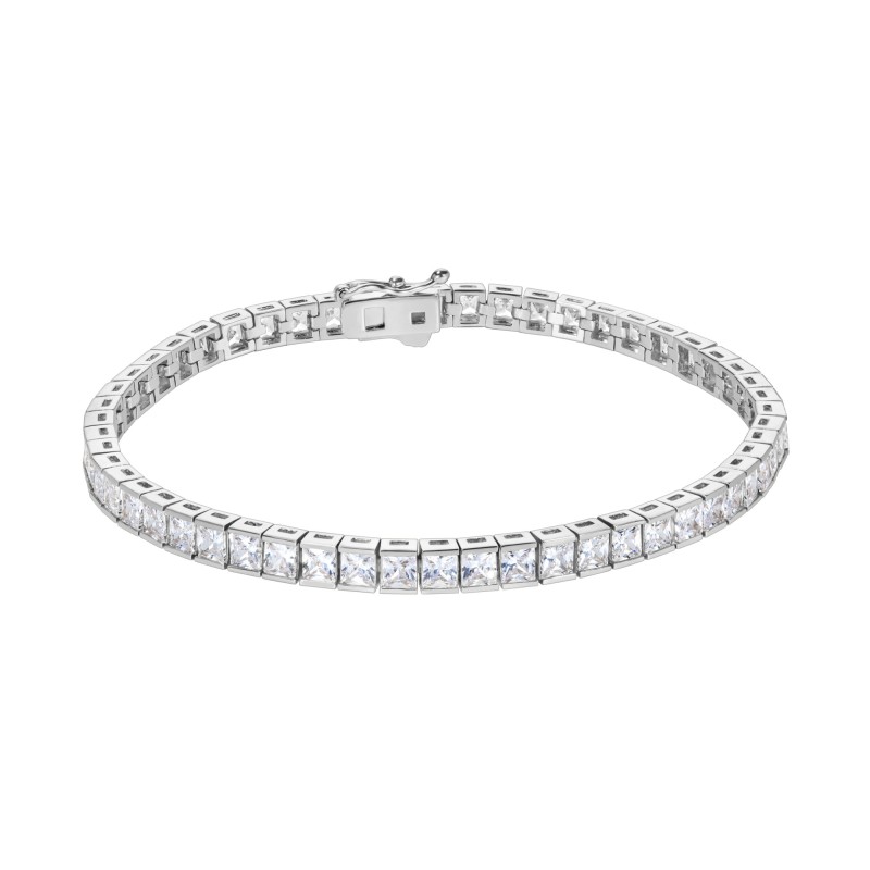 CARAT* Kayla White Gold Plated Cubic Zirconia Bracelet CB925W-KAYL-W2-L