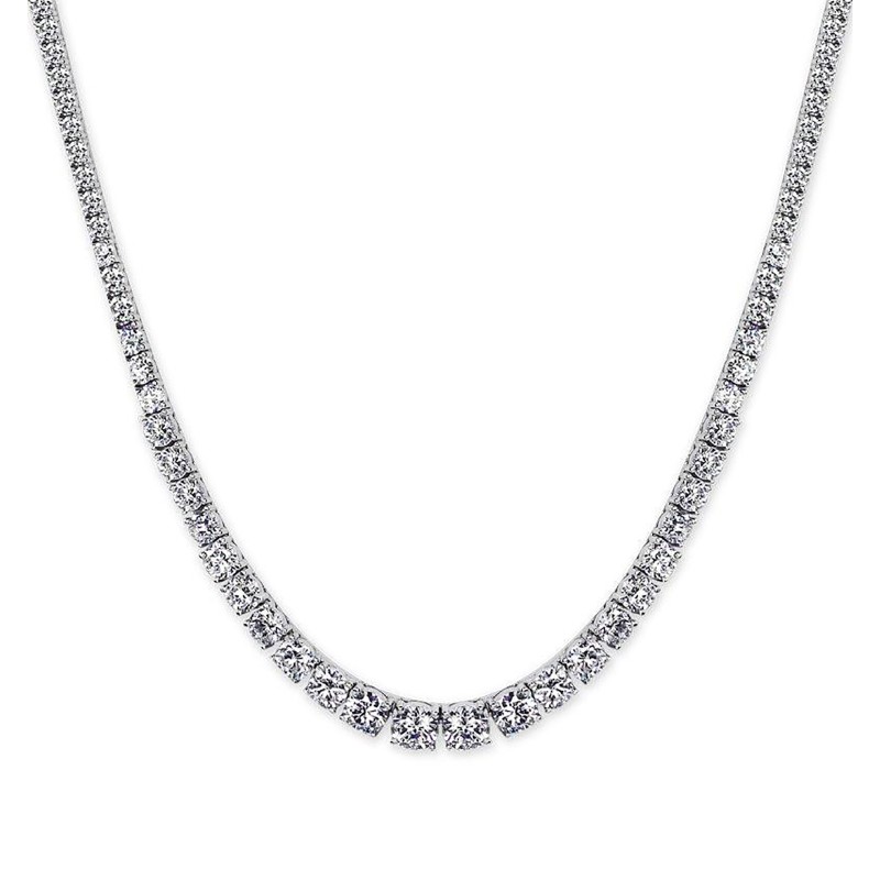 CARAT* Taryn Silver Cubic Zirconia Gradient Necklace CN925W-TARY