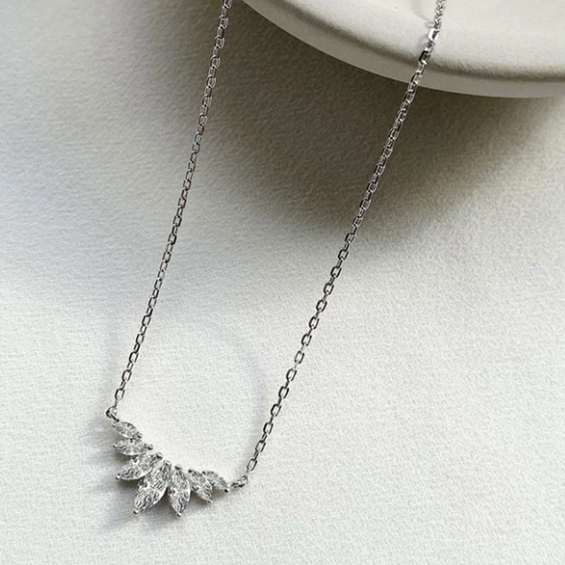 CARAT* Tulisa Silver Marquise Cubic Zirconia Necklet CN925W-TULI