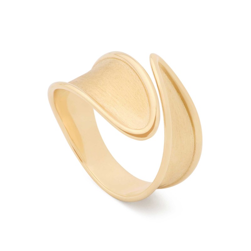 Marco Bicego Lunaria Twist 18ct Yellow Gold Open Band Ring AB660 Y 02 - Smaller Width