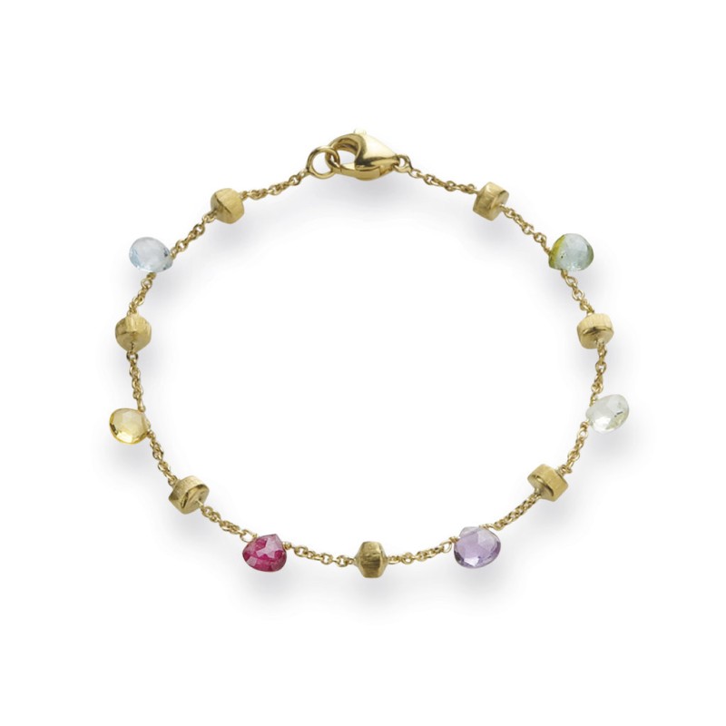 Marco Bicego Paradise 18ct Yellow Gold Mixed Stone Bracelet BB765 MIX01 E