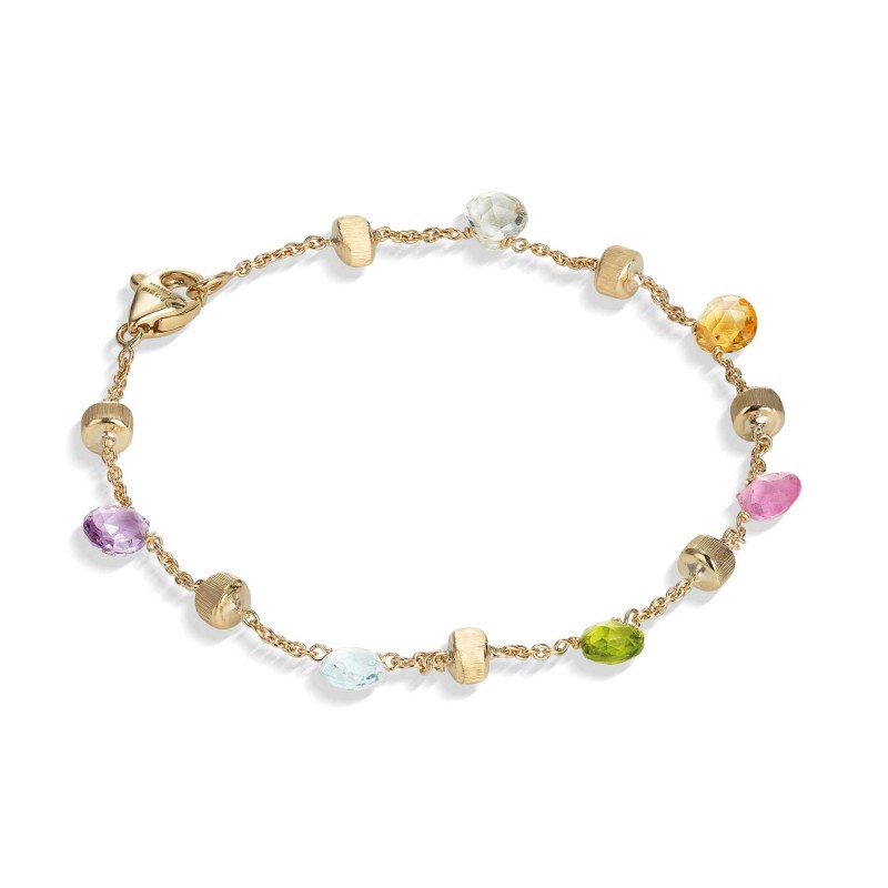 Marco Bicego 18ct Yellow Gold Paradise Collection Mixed Gemstone Bracelet BB765 MIX01 Y 02