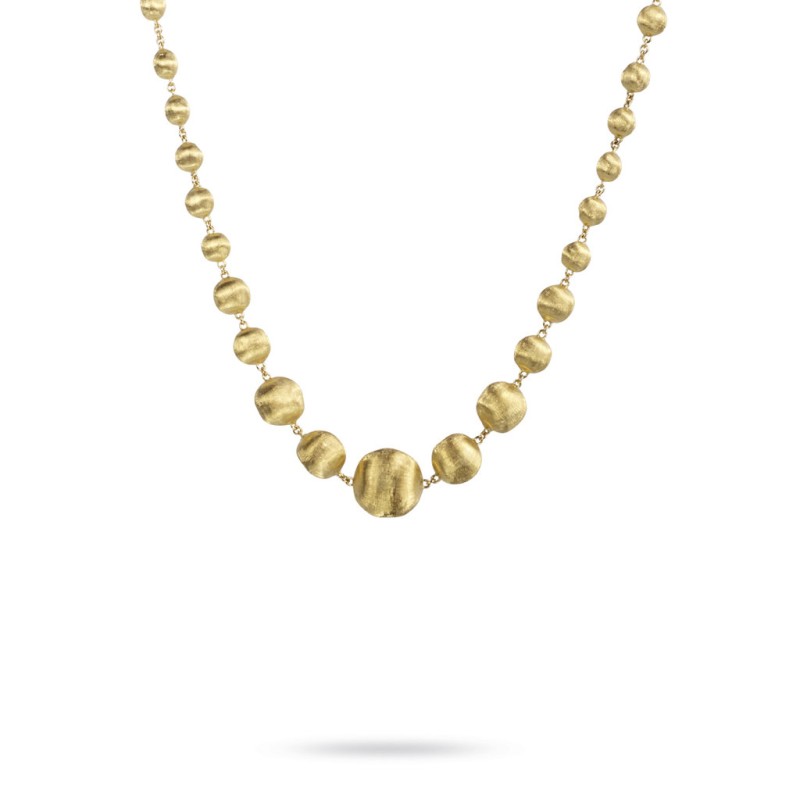 Marco Bicego Africa 18ct Yellow Gold Engraved Necklet CB1416 E
