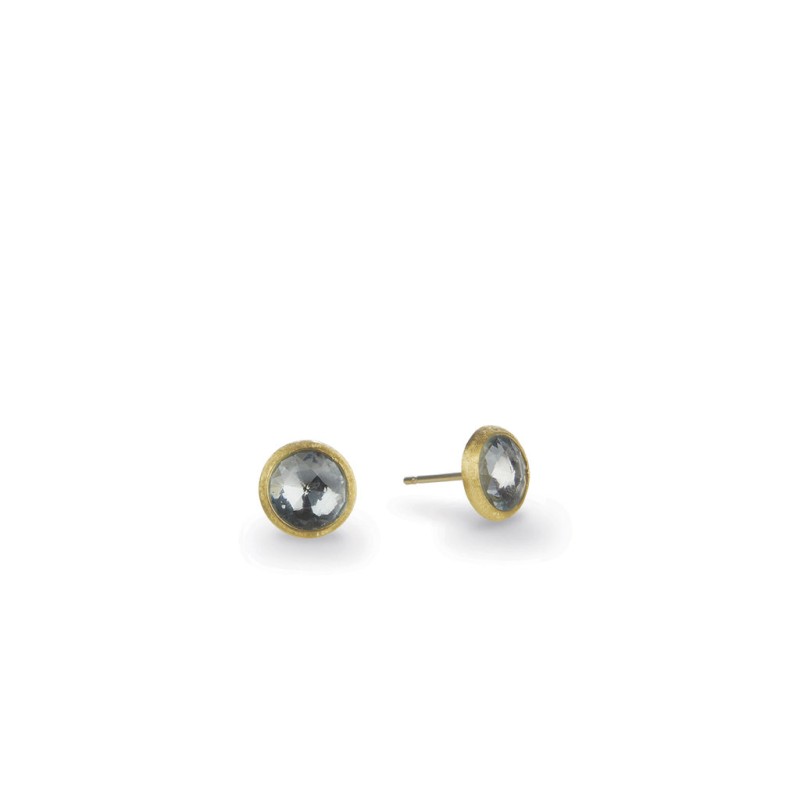 Marco Bicego Jaipur 18ct Yellow Gold Blue Topaz Earrings OB957 TP01 Y 02