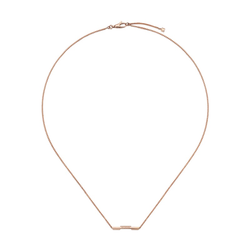 Gucci Link to Love 18ct Rose Gold Necklace YBB662108003