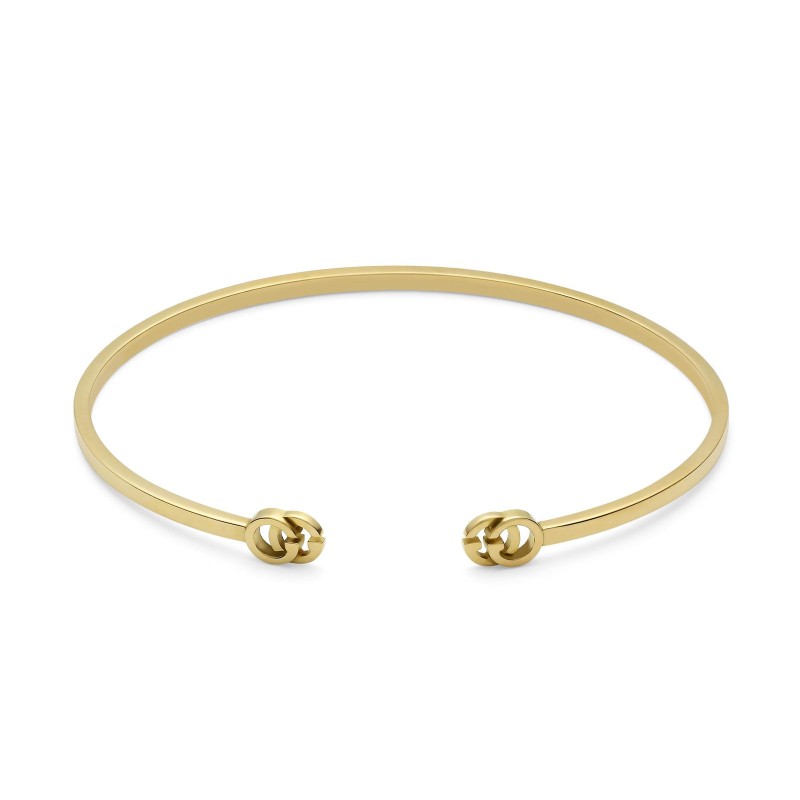 Gucci GG Running 18ct Yellow Gold Cuff Bangle YBA481663001 - Size M