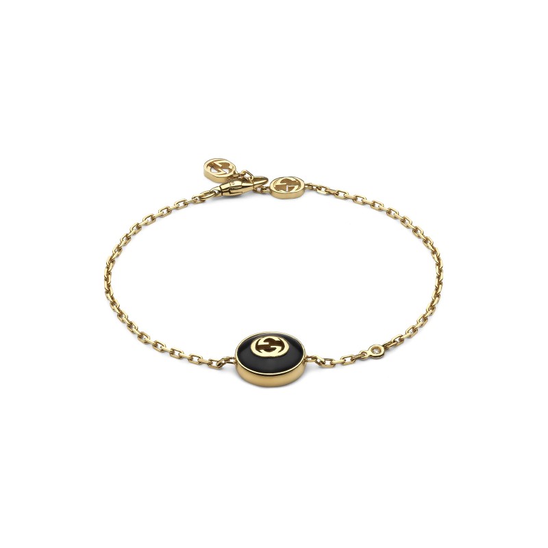 Gucci Interlocking 18ct Gold Bracelet YBA786556001 - Size Medium