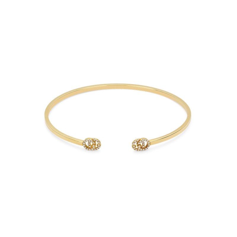 Gucci GG Running Diamond Cuff Bangle YBA481662001