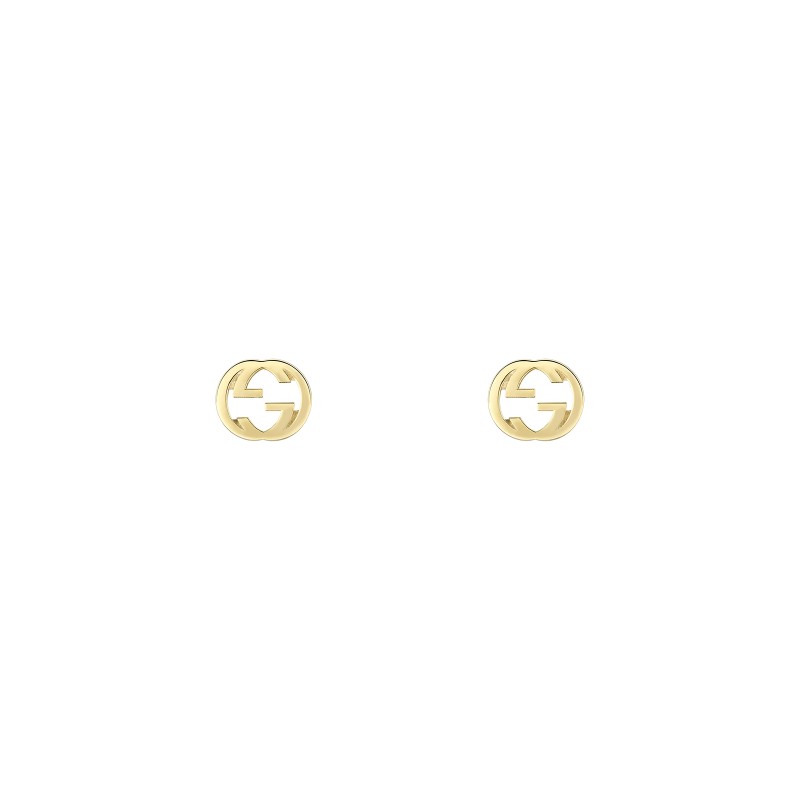 Gucci Interlocking Yellow Gold Earrings YBD748543003