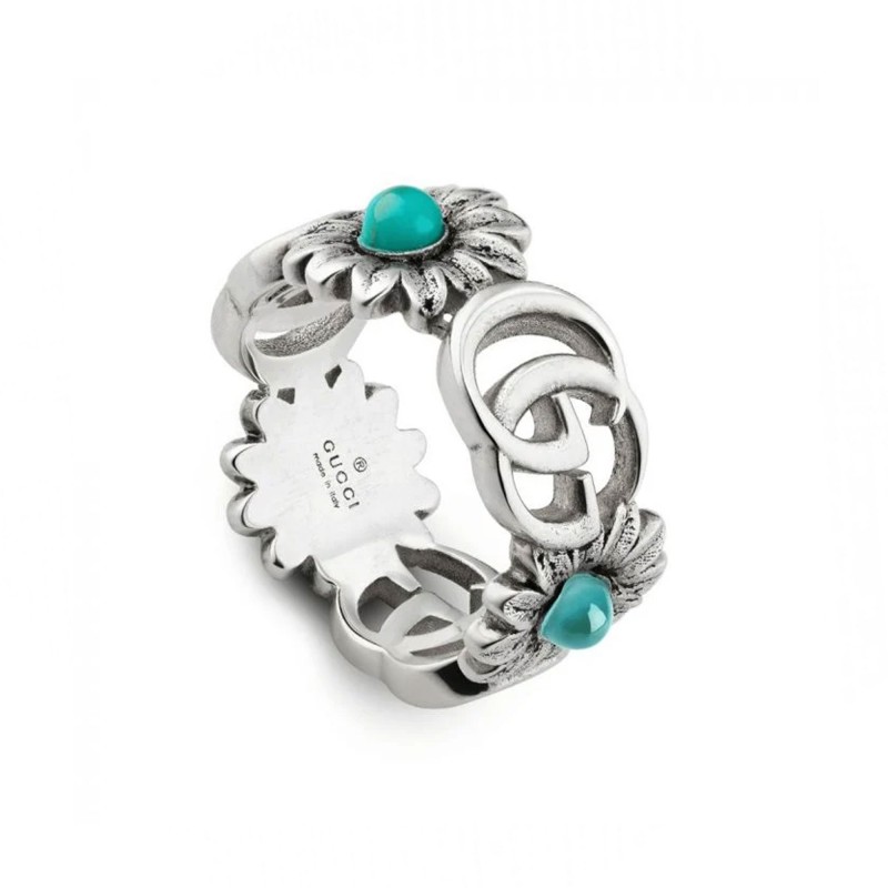 Gucci GG Marmont Daisy Logo Ring YBC527394001