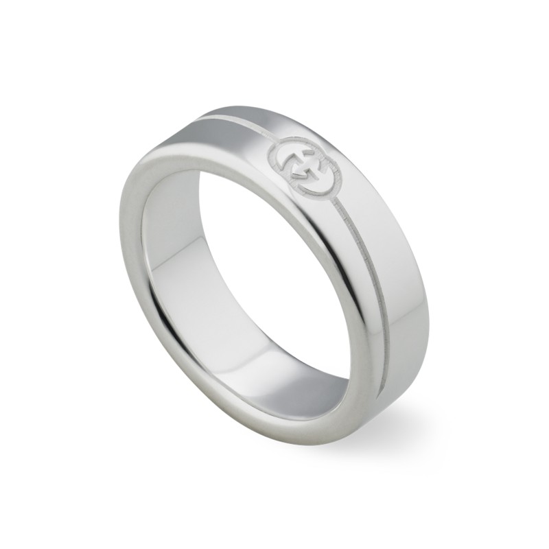 Gucci Tag Silver 6mm Ring YBC774052002