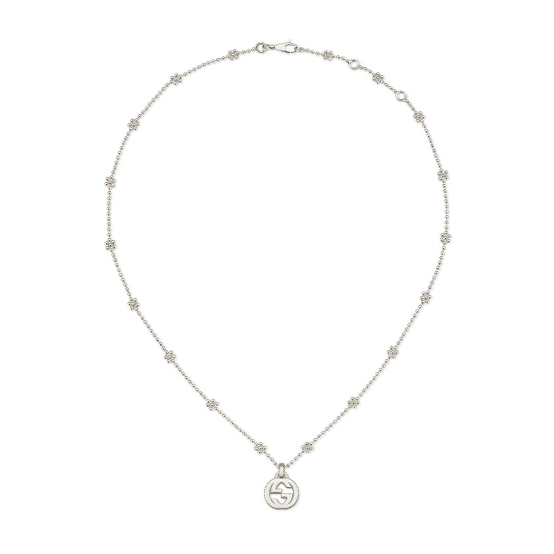 Gucci Interlocking Sterling Silver GG Necklace YBB479221002