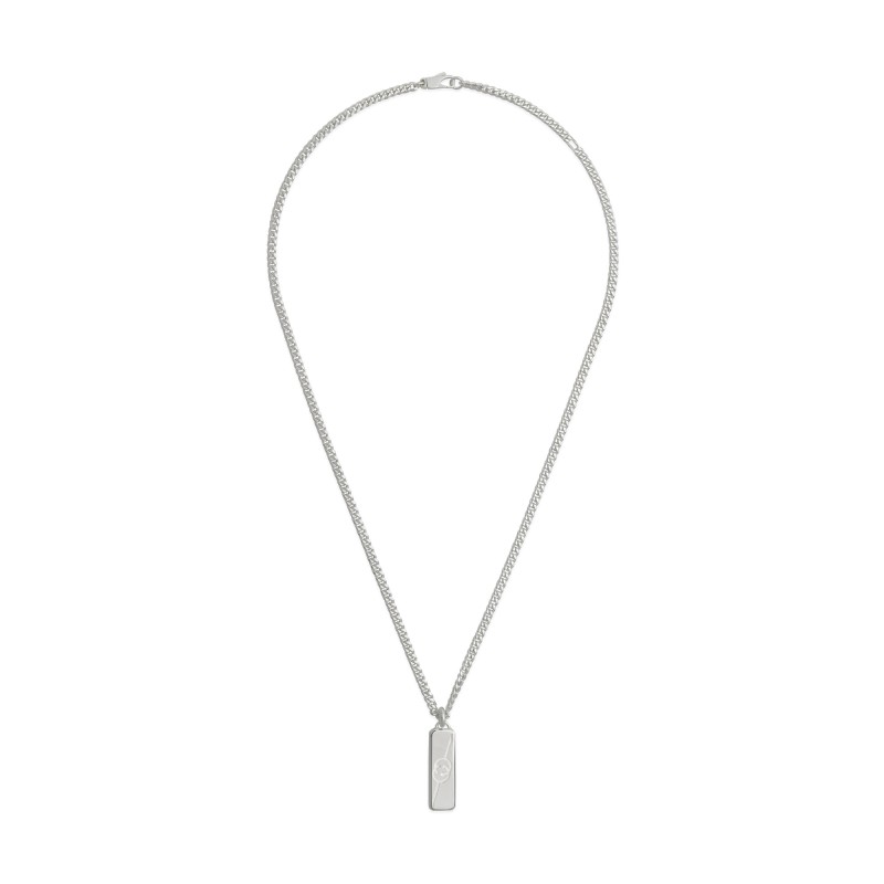 Gucci Tag Silver Necklace YBB774055002