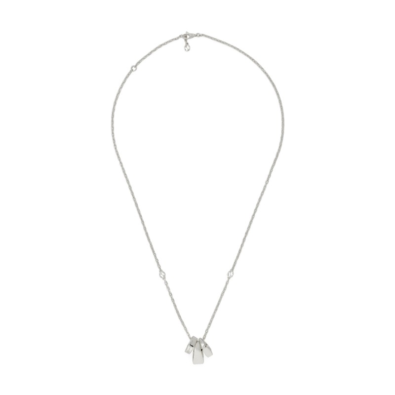 Gucci Interlocking Sterling Silver Necklace YBB776996002