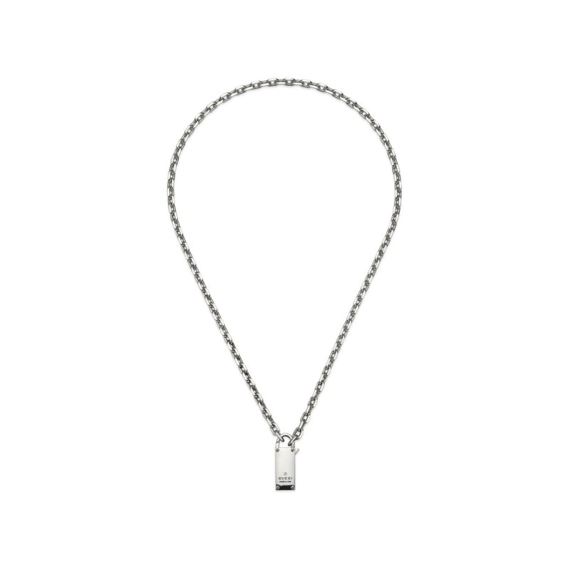 Gucci Trademark Sterling Silver Necklace YBB796342001