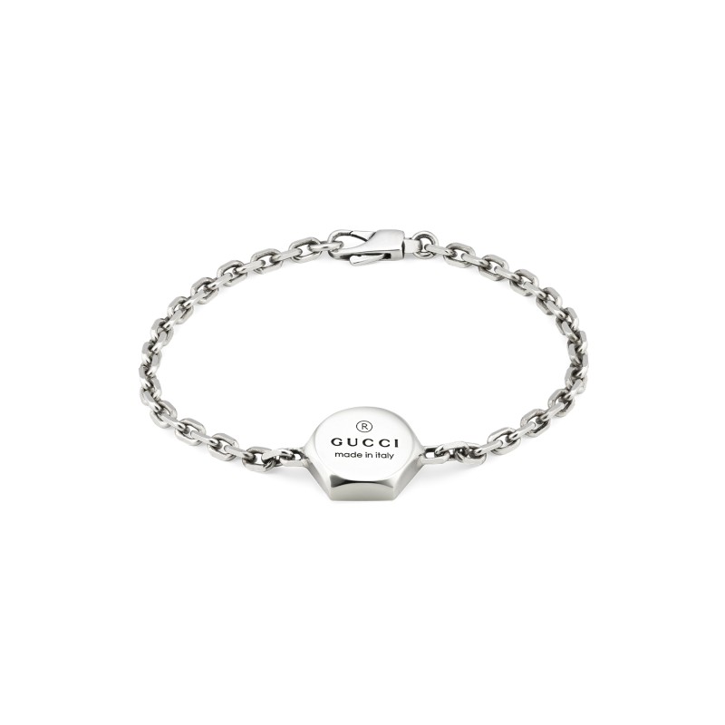 Gucci Trademark Sterling Silver 18cm Bracelet YBA779169002 - Size L