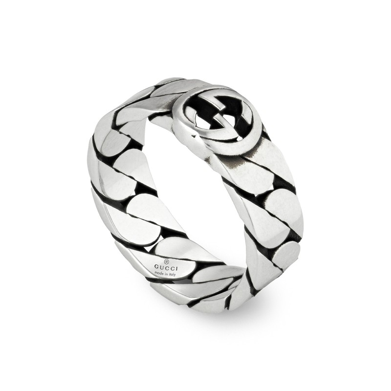 Gucci Interlocking Sterling Silver 6mm Ring YBC661513001