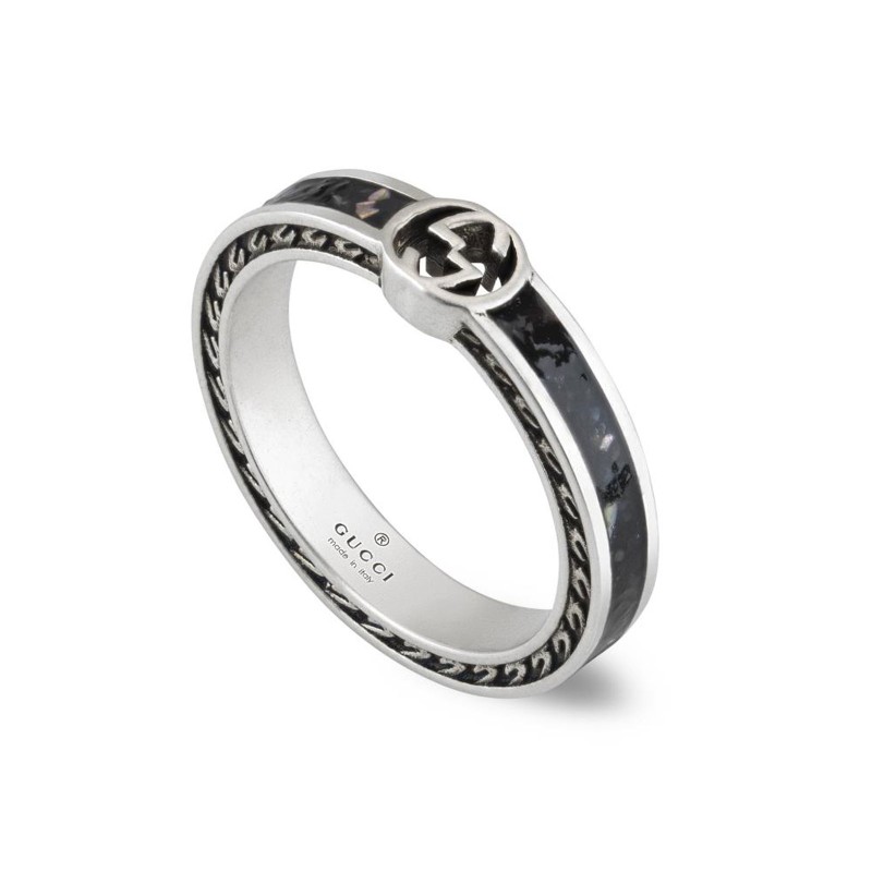 Gucci Interlocking 3.5mm Silver Ring YBC701620002