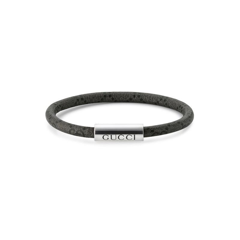 Gucci Tag Supreme Leather Bracelet YBA797156002 - Size XL