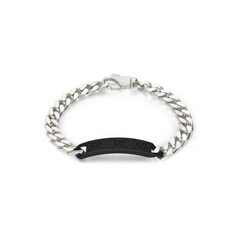 Gucci Tag Sterling Silver Chain Bracelet YBA797167001 - Size XL 