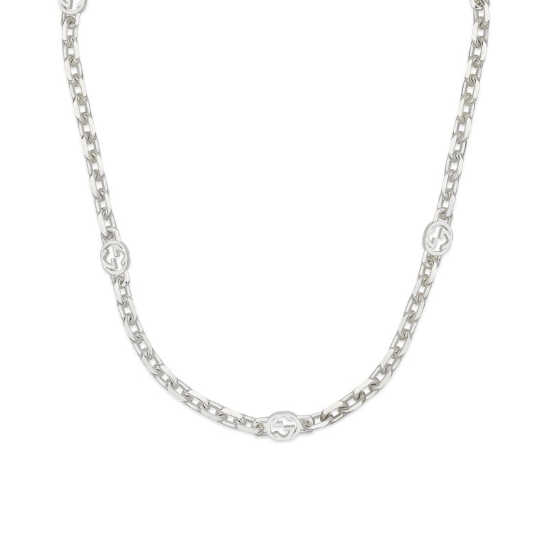 Gucci Interlocking Silver Necklace YBB759703002