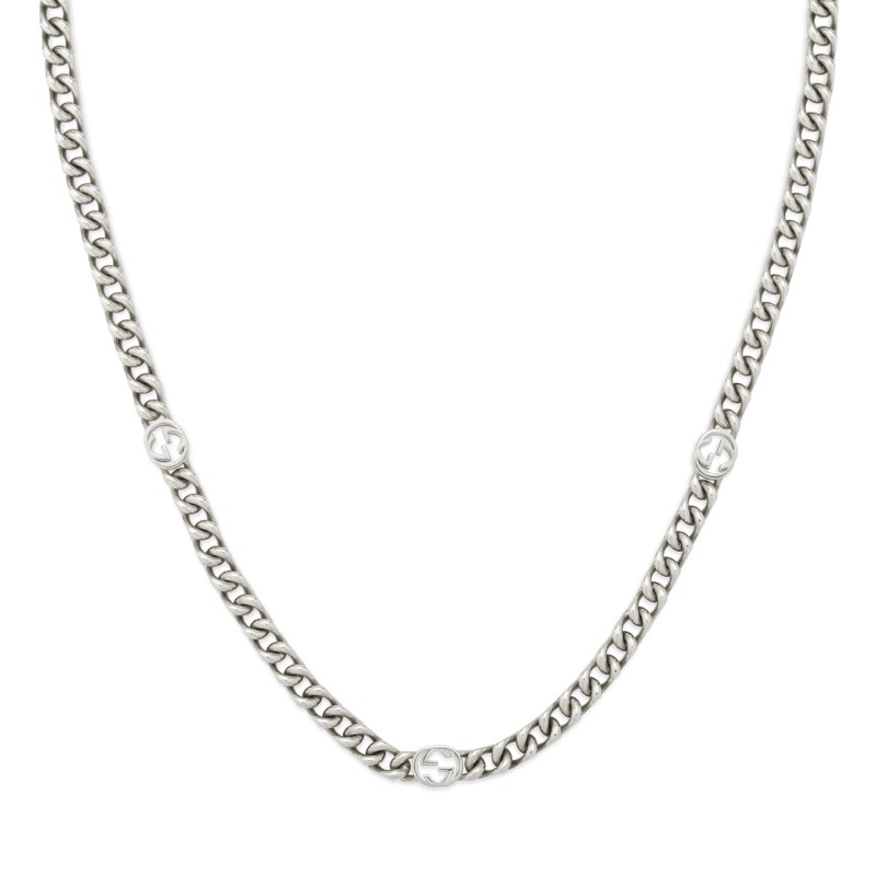 Gucci Interlocking Silver Necklet YBB843630001