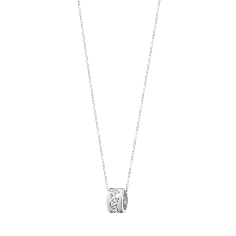 Georg Jensen 18ct White Gold 0.19ct Diamond Fusion Pendant 10016427