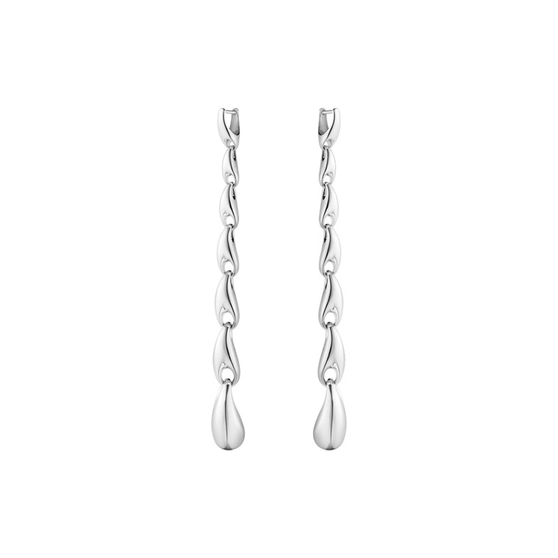 Georg Jensen REFLECT Silver Extra Long Drop Earrings 20001302