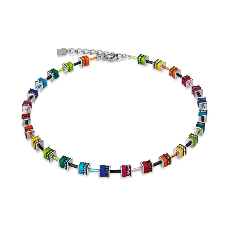 Coeur De Lion Geocube Multi-Coloured Crystal Beaded Necklace 4409/10-1500